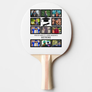 Custom proud dad of the graduate 11 photo collage  ping pong paddle