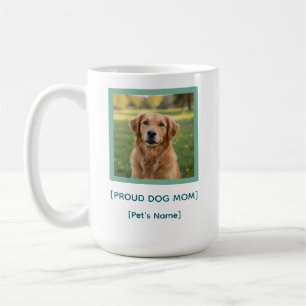 Custom Proud Dog Mom Pet Photo & Name Keepsake Coffee Mug