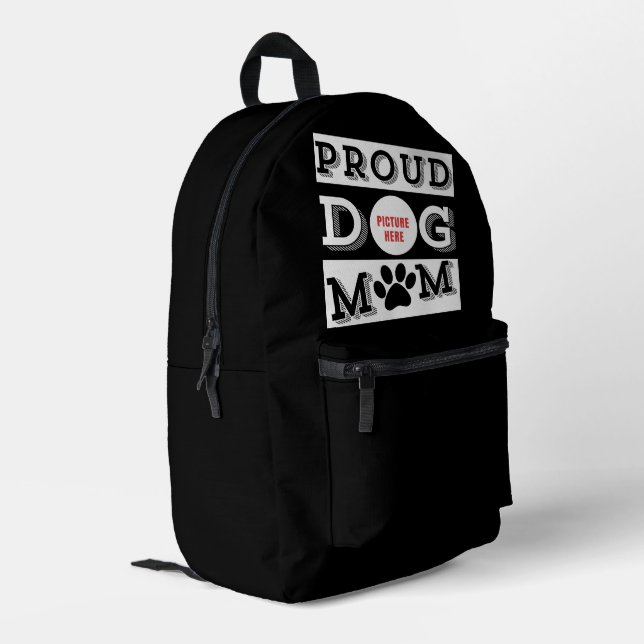 Custom Proud Dog Mum Pet Lover  Printed Backpack (Back Corner Left)