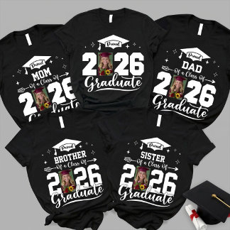 Custom Proud Family Graduate Tshirts, Senior 2026 T-Shirt