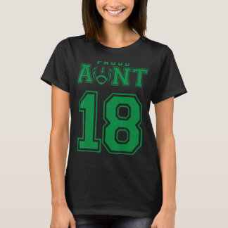 Custom Proud Football Aunt Number 18 G Personalise T-Shirt