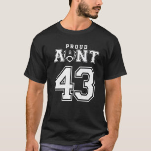 Custom Proud Football Aunt Number 43 Personalised T-Shirt