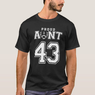 Custom Proud Football Aunt Number 43 Personalised T-Shirt
