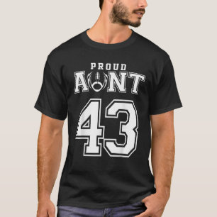 Custom Proud Football Aunt Number 43 Personalized T-Shirt