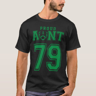 Custom Proud Football Aunt Number 79 G Personalise T-Shirt