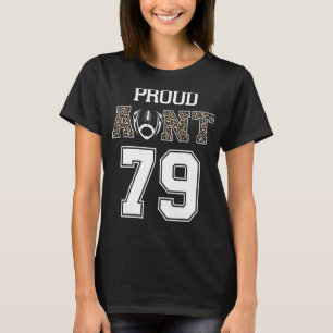 Custom Proud Football Aunt Number 79 Personalized T-Shirt