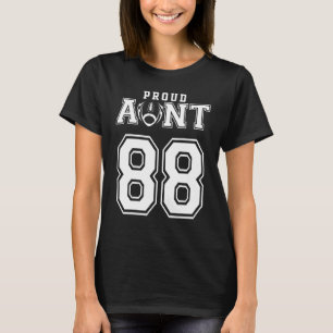 Custom Proud Football Aunt Number 88 Personalized  T-Shirt