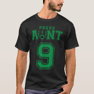 Custom Proud Football Aunt Number 9 G Personalised T-Shirt
