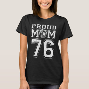 Custom Proud Football Mom Number 76 For Football F T-Shirt
