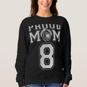 Custom Proud Football Mum Number 8 For Football Fa Sweatshirt