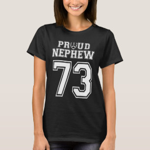 Custom Proud Football Nephew Number 73 Personalize T-Shirt