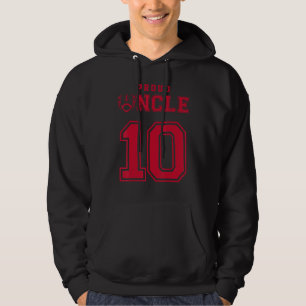 Custom Proud Football Uncle Number 10 R Personaliz Hoodie