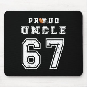 Custom Proud Footll Uncle Number 67 Personalised F Mouse Mat