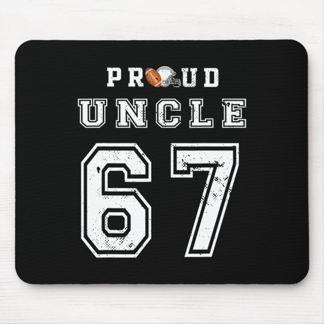 Custom Proud Footll Uncle Number 67 Personalised F Mouse Mat (Front)