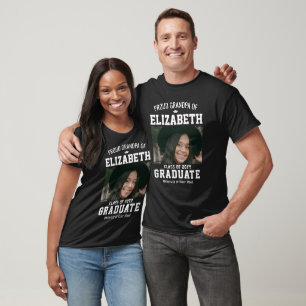 Custom Proud Grandpa Photo Graduate Family T-Shirt