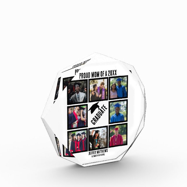 Custom Proud Mum of Year Graduation Photo Collage  (Left)