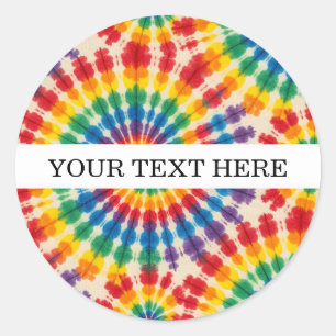 Custom Psychedelic Tie Dye Groovy Retro Stickers