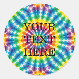Custom Psychedelic Tie Dye Groovy Retro Stickers
