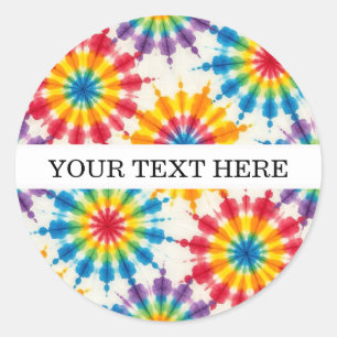 Custom Psychedelic Tie Dye Groovy Retro Stickers