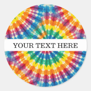 Custom Psychedelic Tie Dye Groovy Retro Stickers