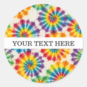 Custom Psychedelic Tie Dye Groovy Retro Stickers