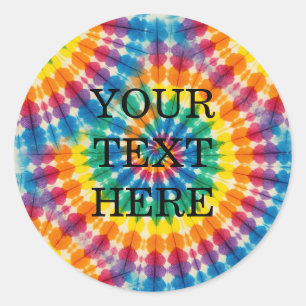 Custom Psychedelic Tie Dye Groovy Retro Stickers