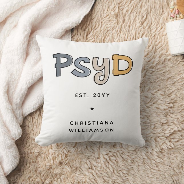 Custom PsyD Doctor of Psychology Psychologist Cushion (Blanket)