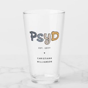 Custom PsyD Doctor of Psychology Psychologist Glass