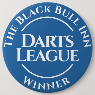 Custom Pub Darts League Winner Button Badge