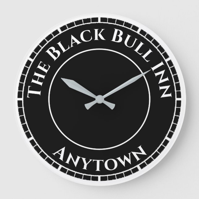Custom Pub Inn Bar or Hotel Large Clock (Front)