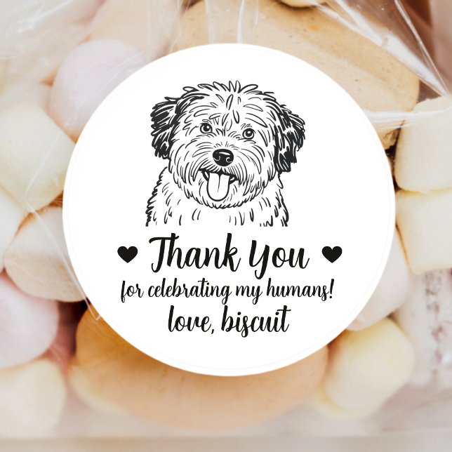 Custom Puli Dog Wedding Favour Stickers (Creator Uploaded)
