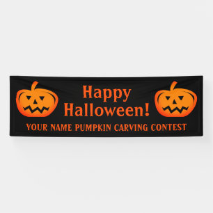 Custom pumpkin carving contest Halloween banner