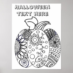Custom Pumpkin colouring poster