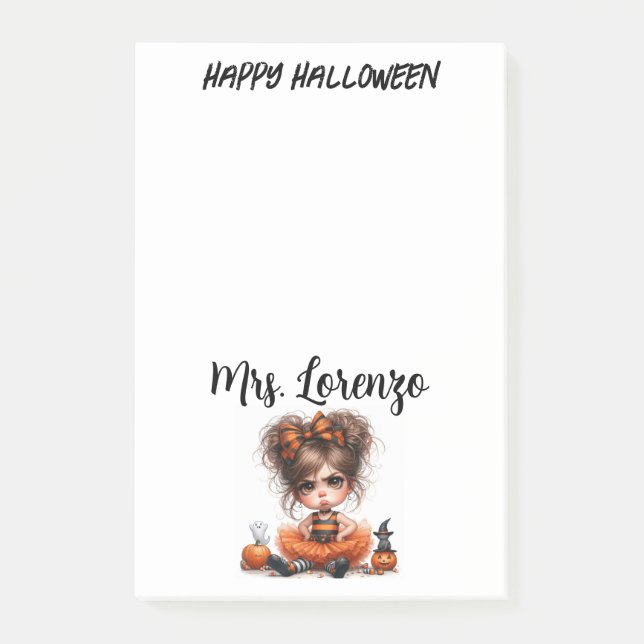 Custom Pumpkin Parade — A Whimsical Halloween Post-it Notes (Front)