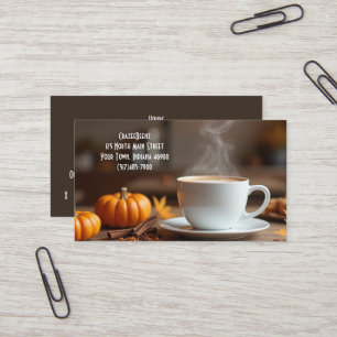 Custom Pumpkin Spice Coffee Shop and Punch Card