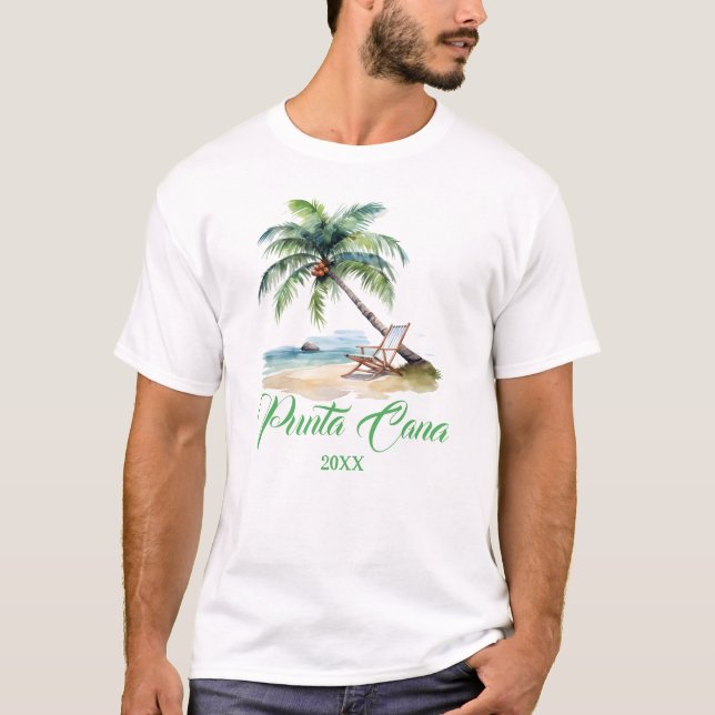 Custom Punta Cana Beach  T-Shirt (Front)