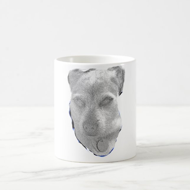Custom Pup Portrait Mug – Personalised Black‑Graph (Center)