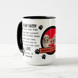 CUSTOM PUPPY  DOG DADDY! DEAR DAD pET COFFEE Mug