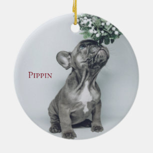 Custom Puppy Dog Pet Photo Ceramic Ornament