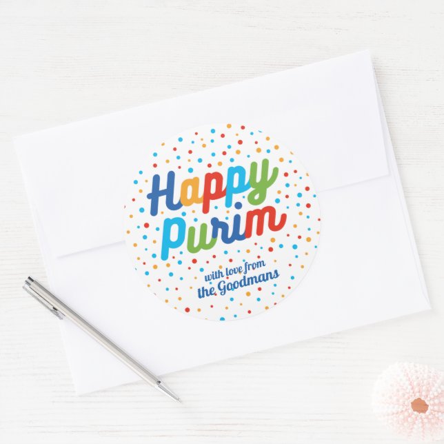 Custom Purim Gift Label (Envelope)