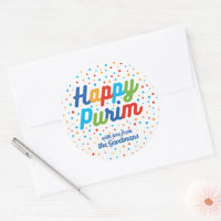 Custom Purim Gift Label