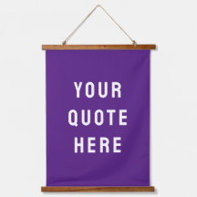 Custom Purple Banner Personalised Your Quote Wall