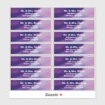 Custom Purple Blue Bar Mitzvah Guest Address<br><div class="desc">Beautiful religious Jewish Bar Mitzvah custom address labels. Modern yet elegant watercolor design in navy blue, purple colours. White Star of David in middle Modern script letters. 'Is called to the TORAH as a Bar Mitzvah'. Prefect for 13 year old son, boy. Easy to edit - just add your information...</div>