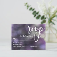 Custom Purple Bokeh Light & Typography 32 RSVP