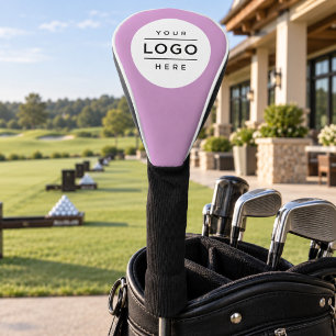 Custom Purple Business Logo Branded Driver Golf Head Cover