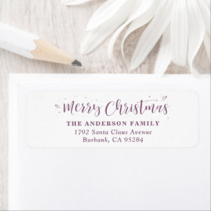Custom Purple Christmas Return Address Labels