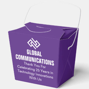 Custom Purple Company Anniversary Party Fortune Favour Box