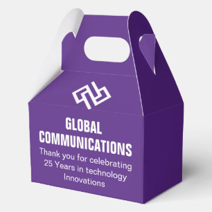 Custom Purple Computer Business Anniversary Party Favour Box