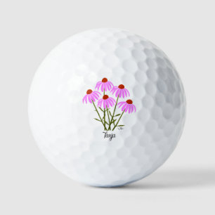 Custom Purple Coneflowers Golf Balls