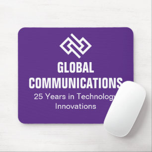 Custom Purple Cyber Technology Computer Company Mouse Mat
